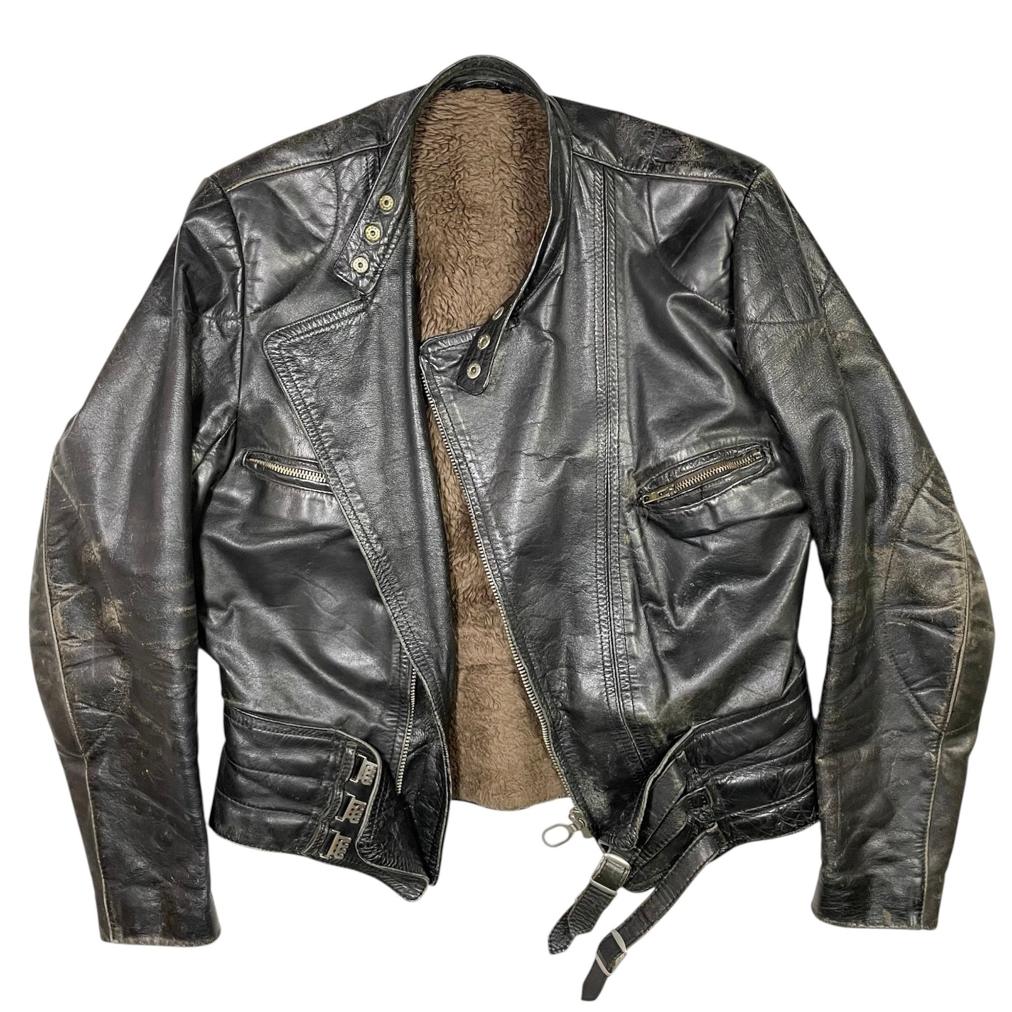 1970s Harro Biker Leather Jacket - Small