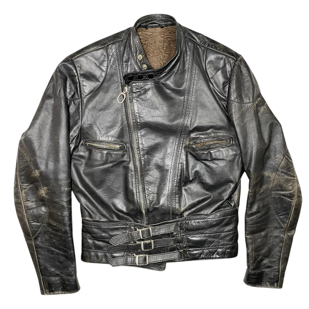1970s Harro Biker Leather Jacket - Small