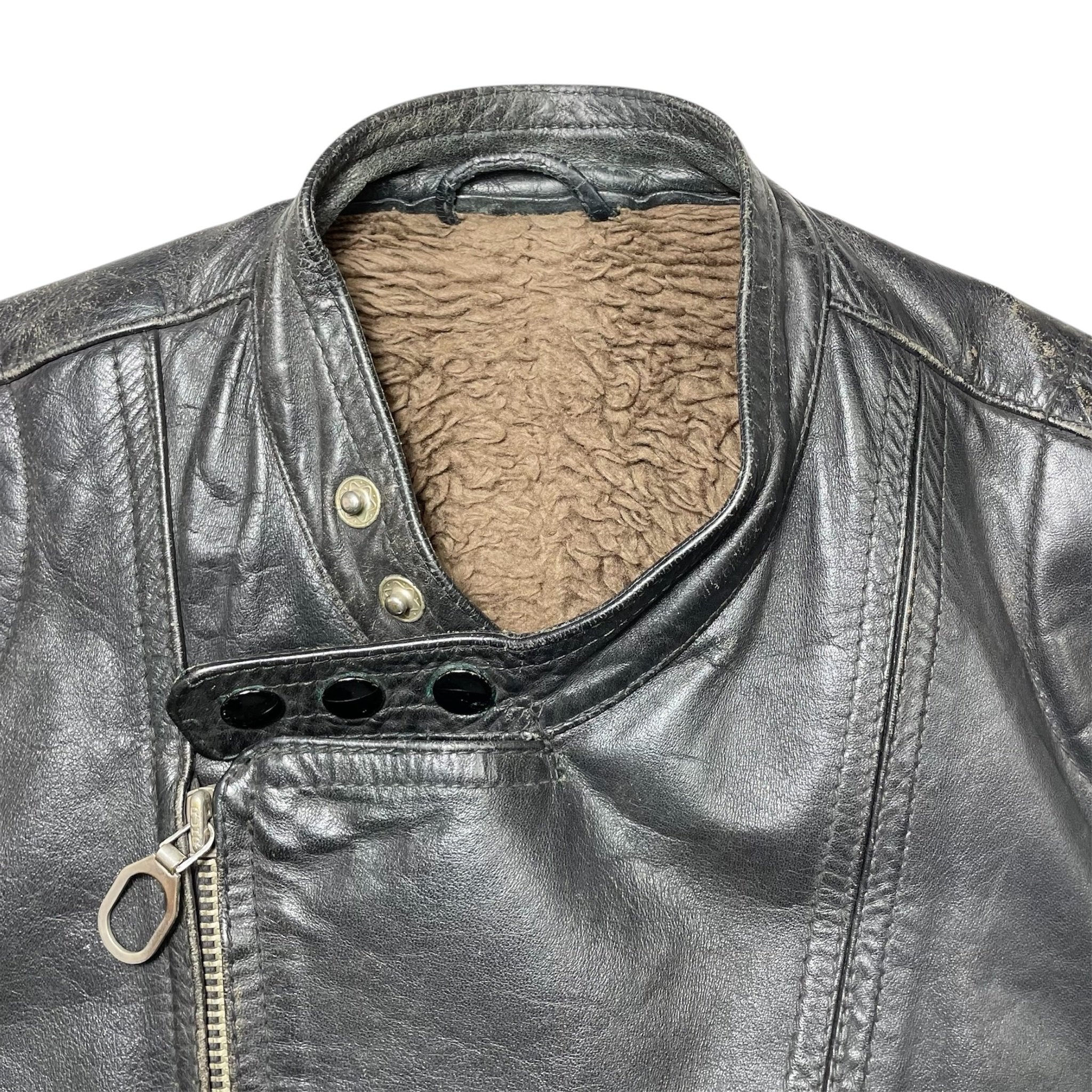 1970s Harro Biker Leather Jacket - Small