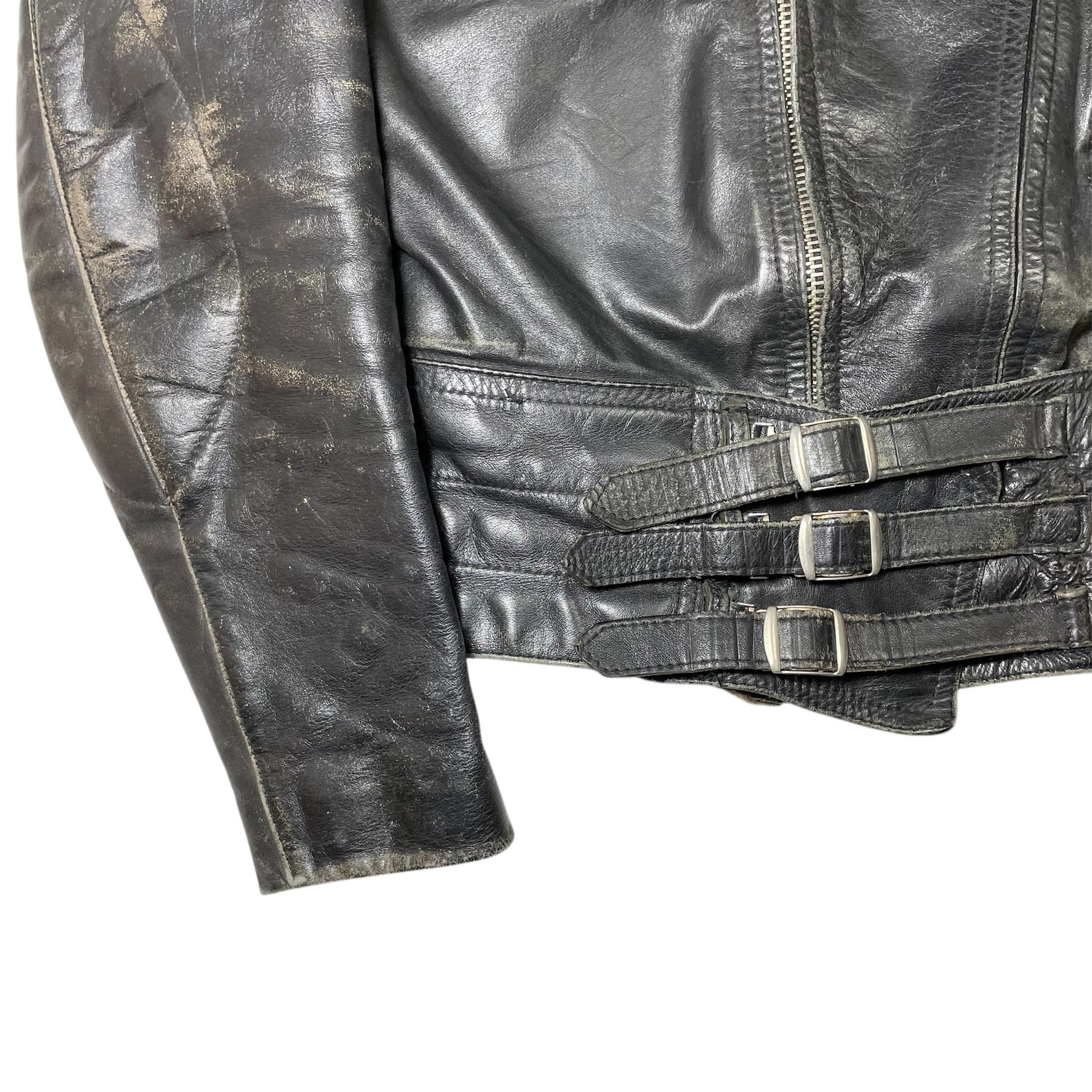 1970s Harro Biker Leather Jacket - Small