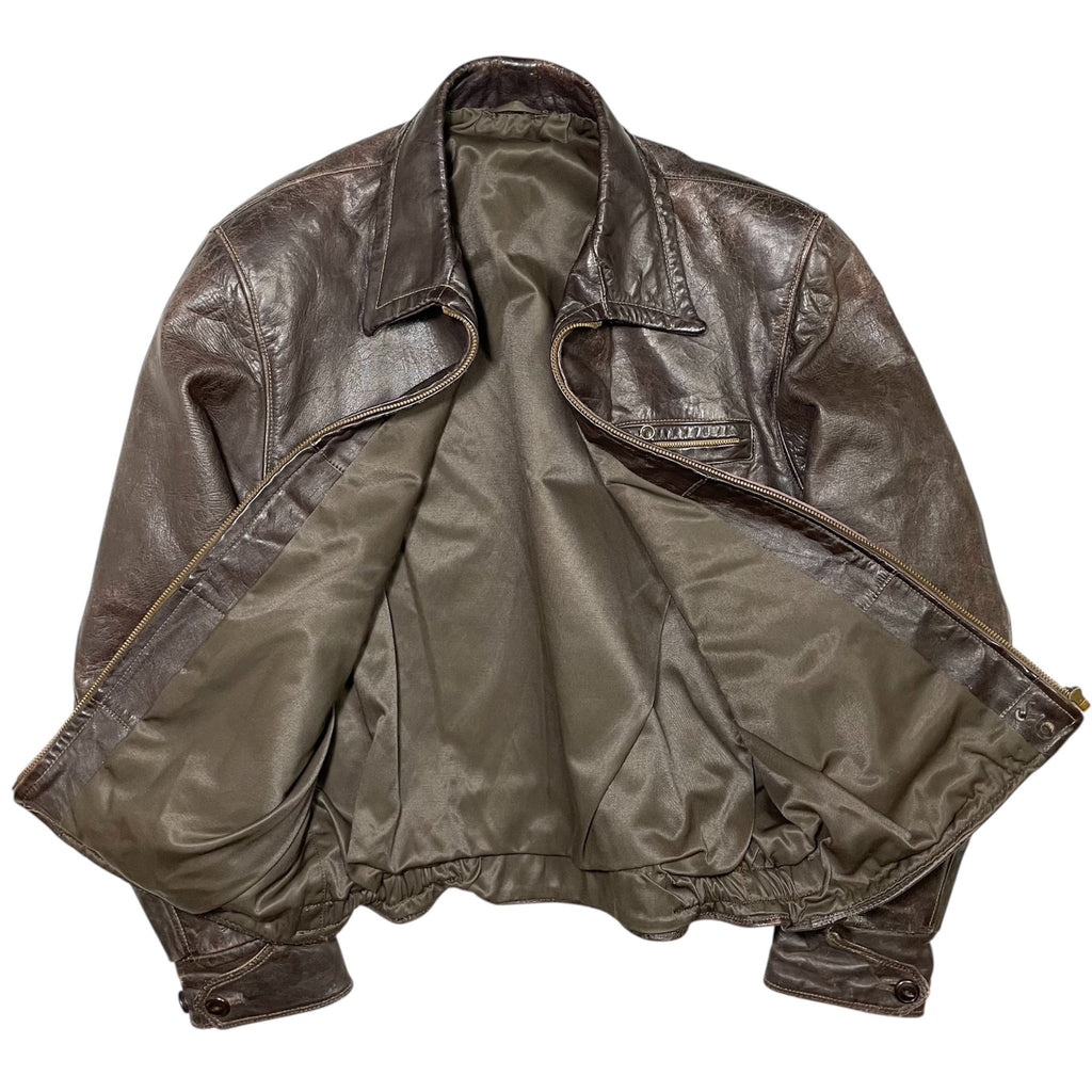 1930s British Leather Jacket - Small