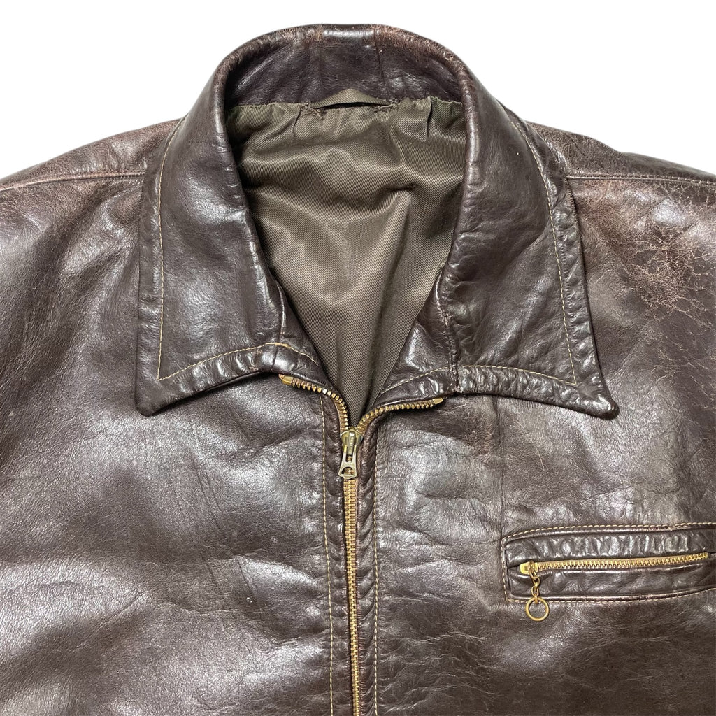 1930s British Leather Jacket - Small