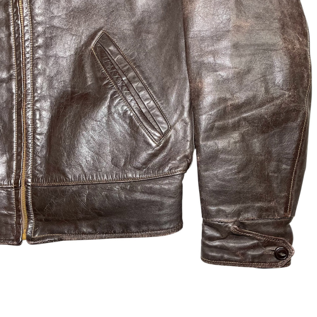 1930s British Leather Jacket - Small