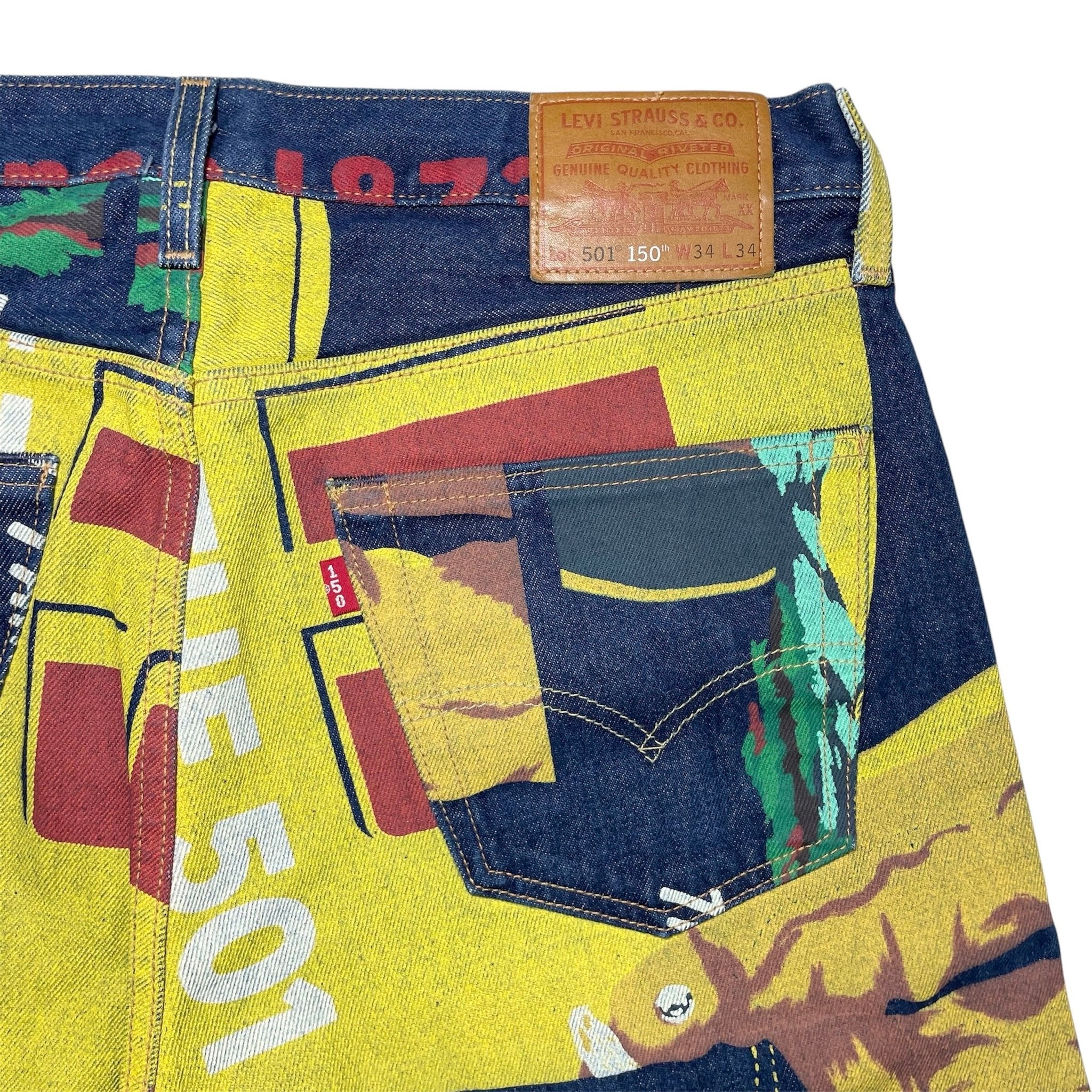 2020s Levi's 501 Banner 150th Anniversery Denim - 34x34