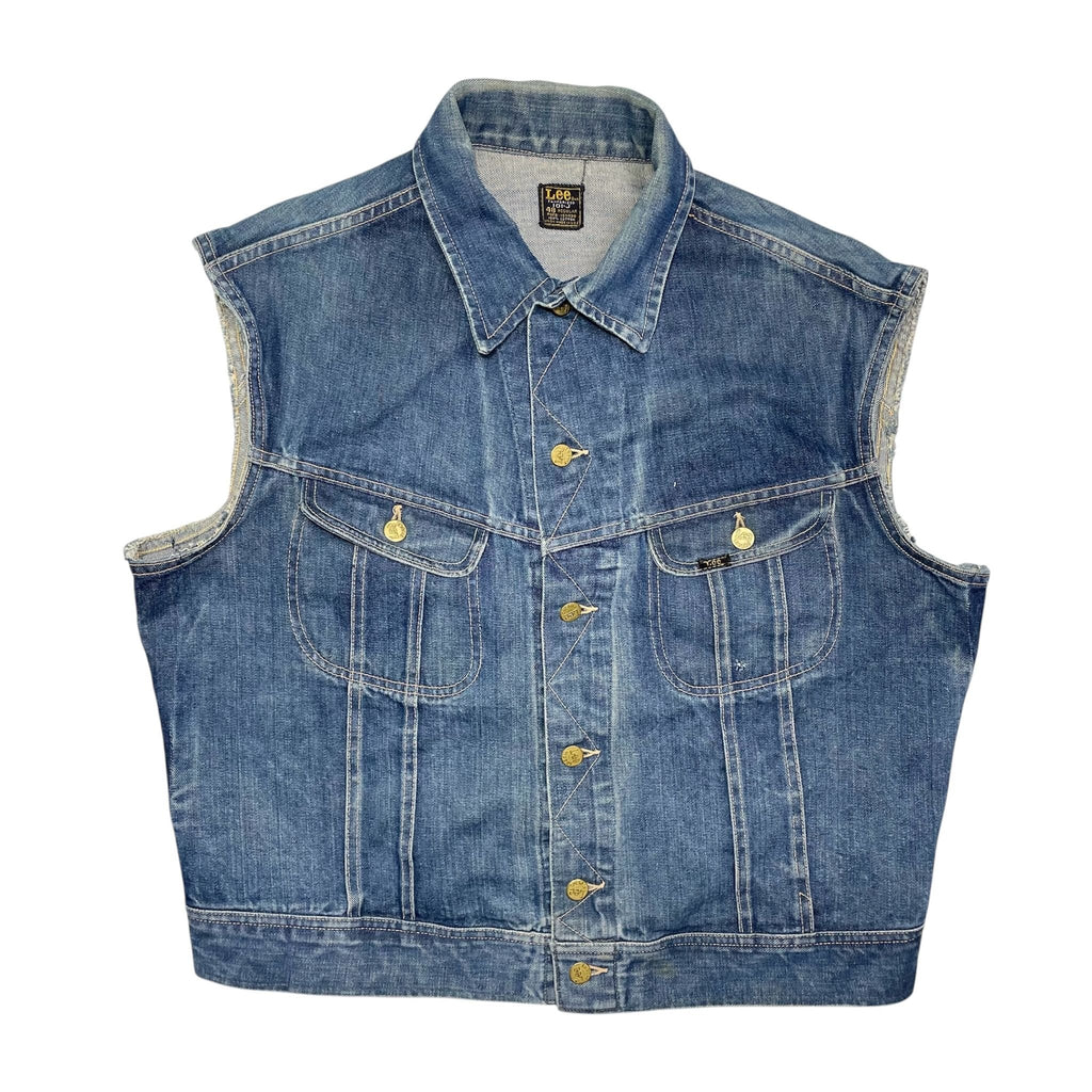 1960s Lee Rider 101-J Denim Vest - L/XL