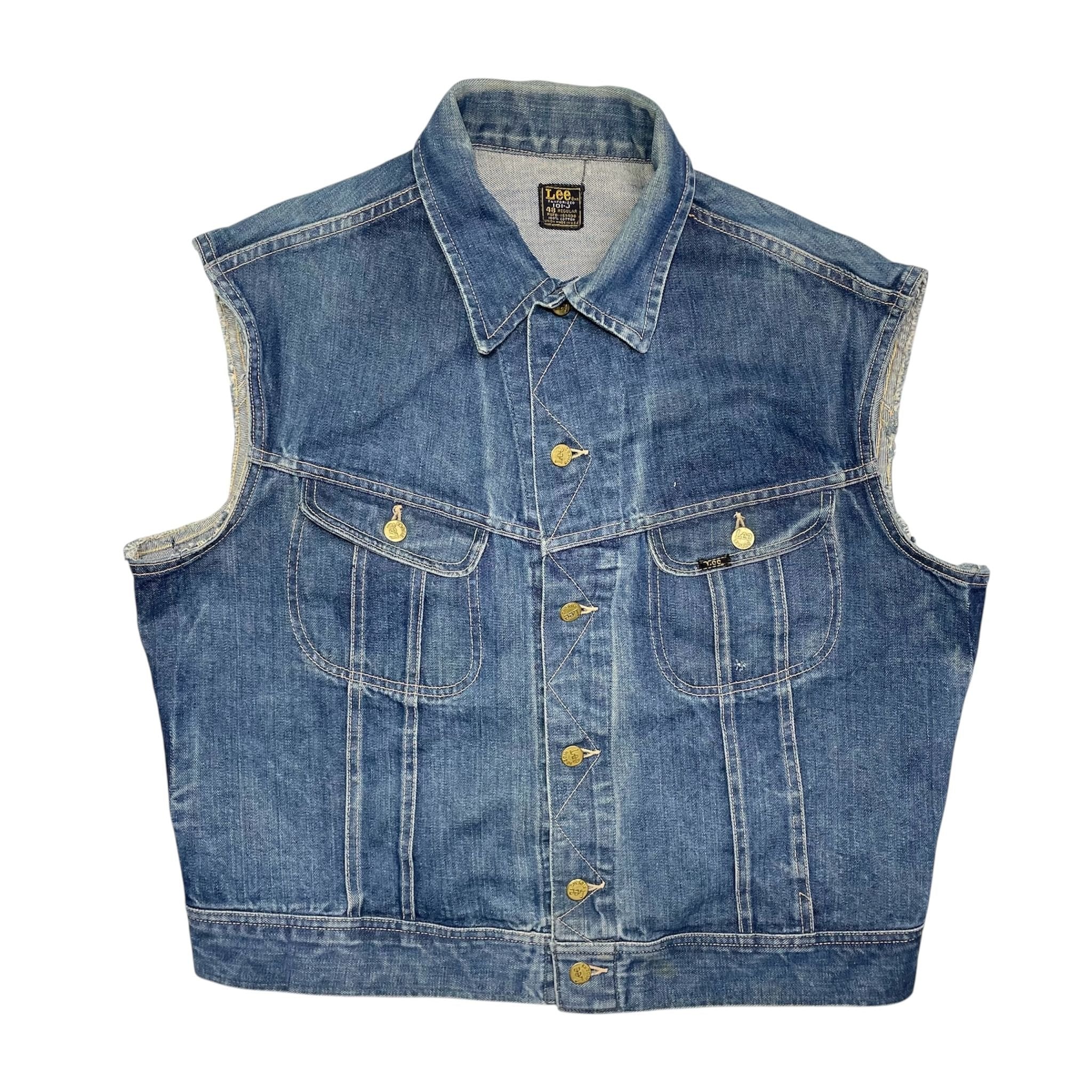 1960s Lee Rider 101-J Denim Vest - L/XL