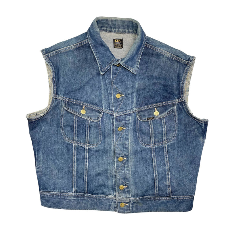 1960s Lee Rider 101-J Denim Vest - L/XL