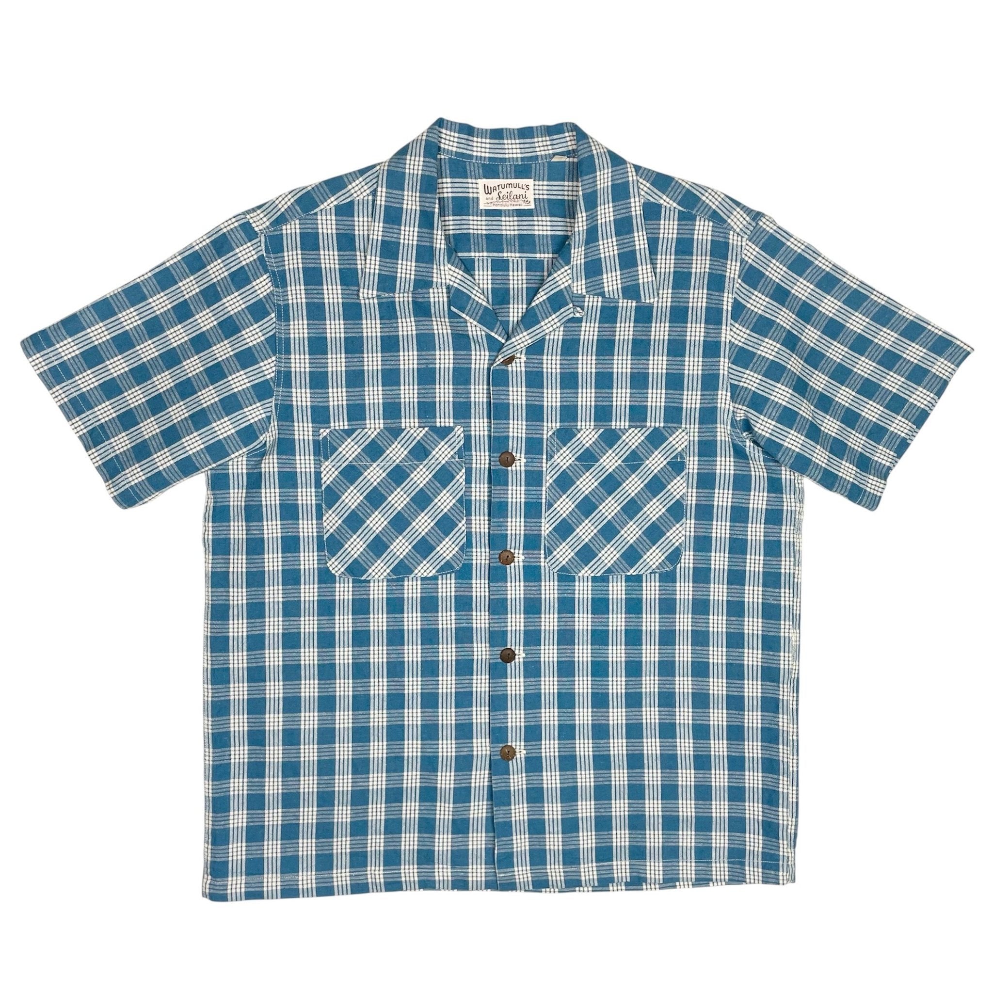 1920s Sun Surf Palaka Check Shirt - Small