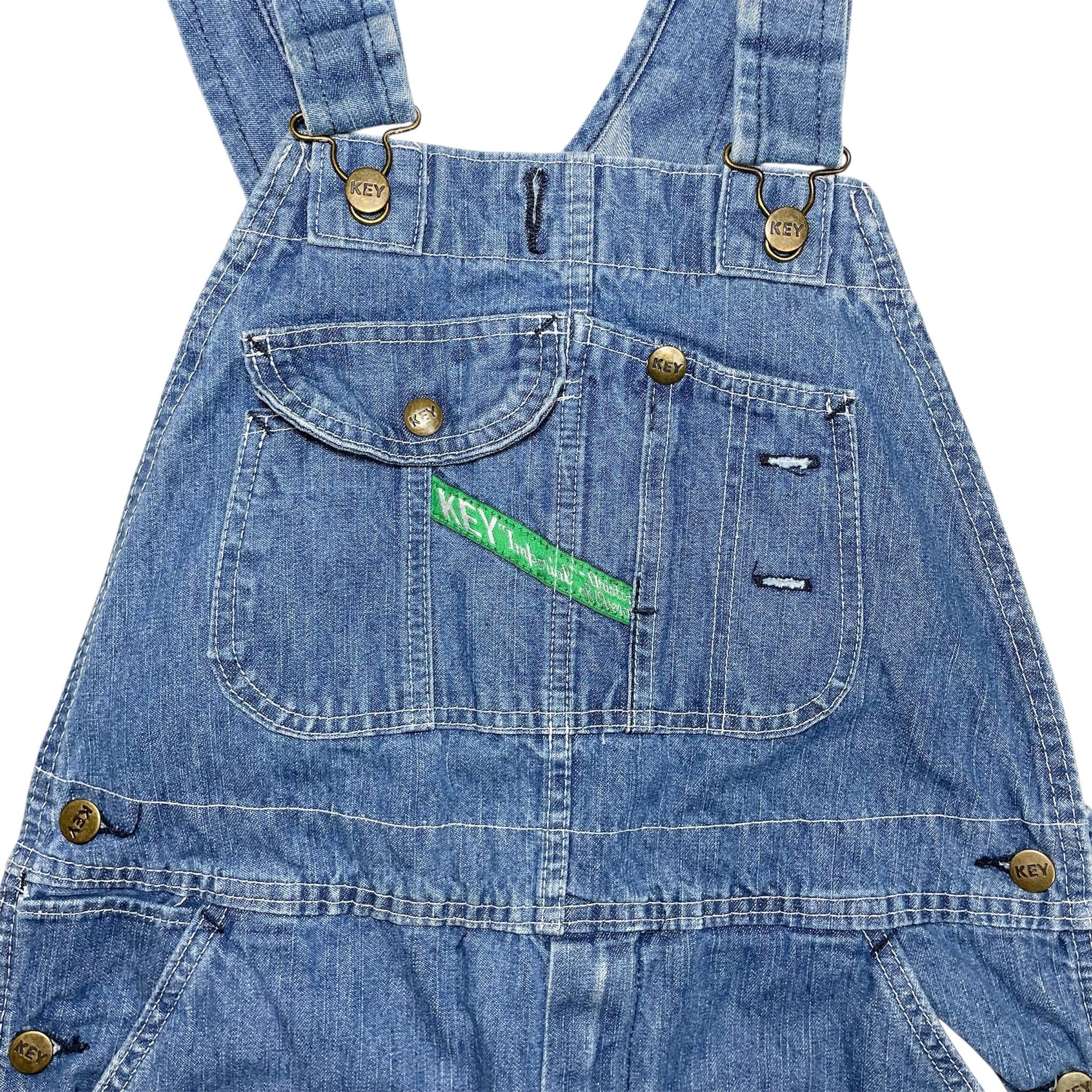 1980s Key Denim Dungarees - Large