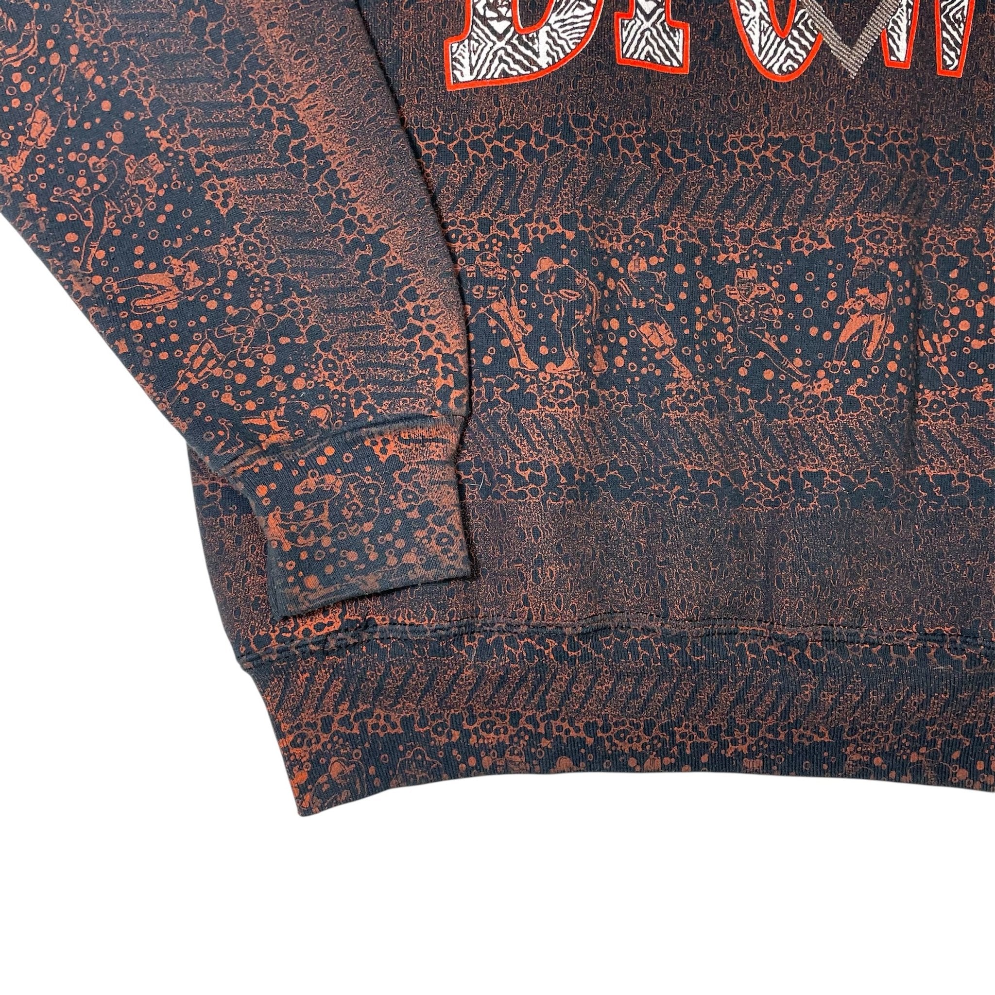 1990s Cleveland Browns Full Print Sweatshirt - Large