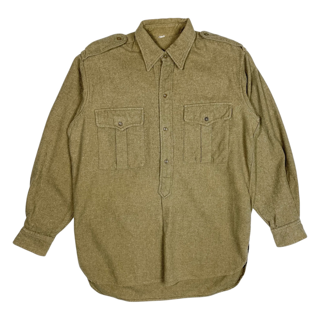 1940s Army Popover Wool Shirt - S/M