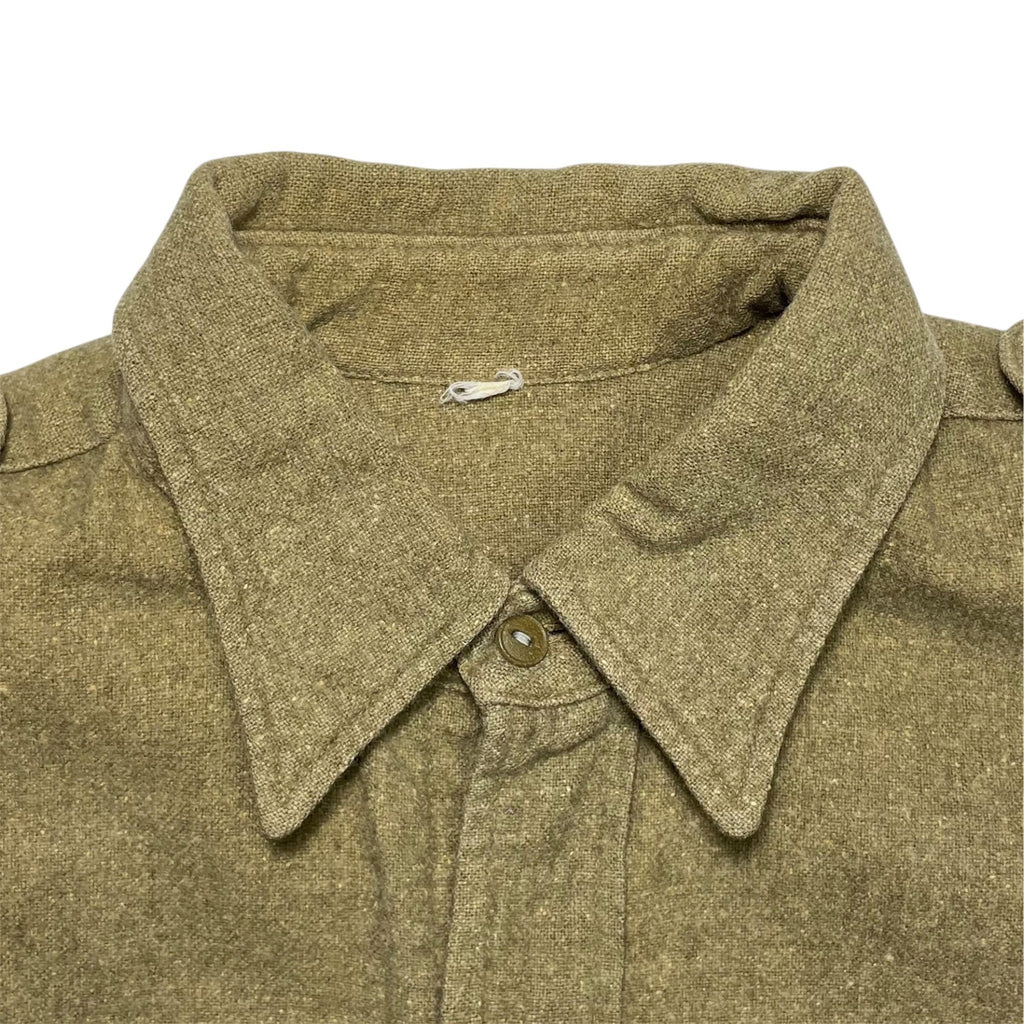 1940s Army Popover Wool Shirt - S/M
