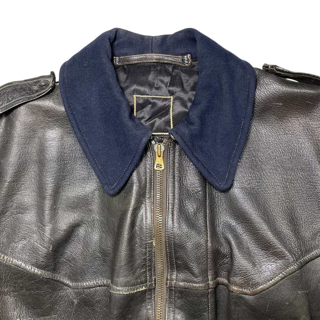 1960s Swedish Air Force T/50 Leather Jacket - Medium