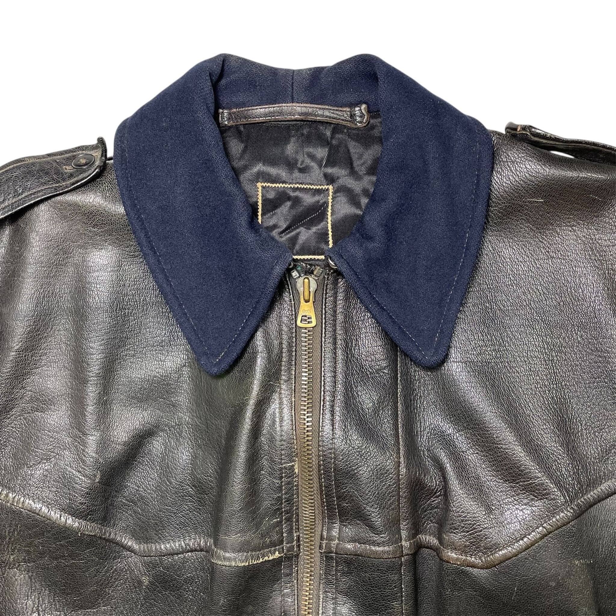 1960s Swedish Air Force T/50 Leather Jacket - Medium