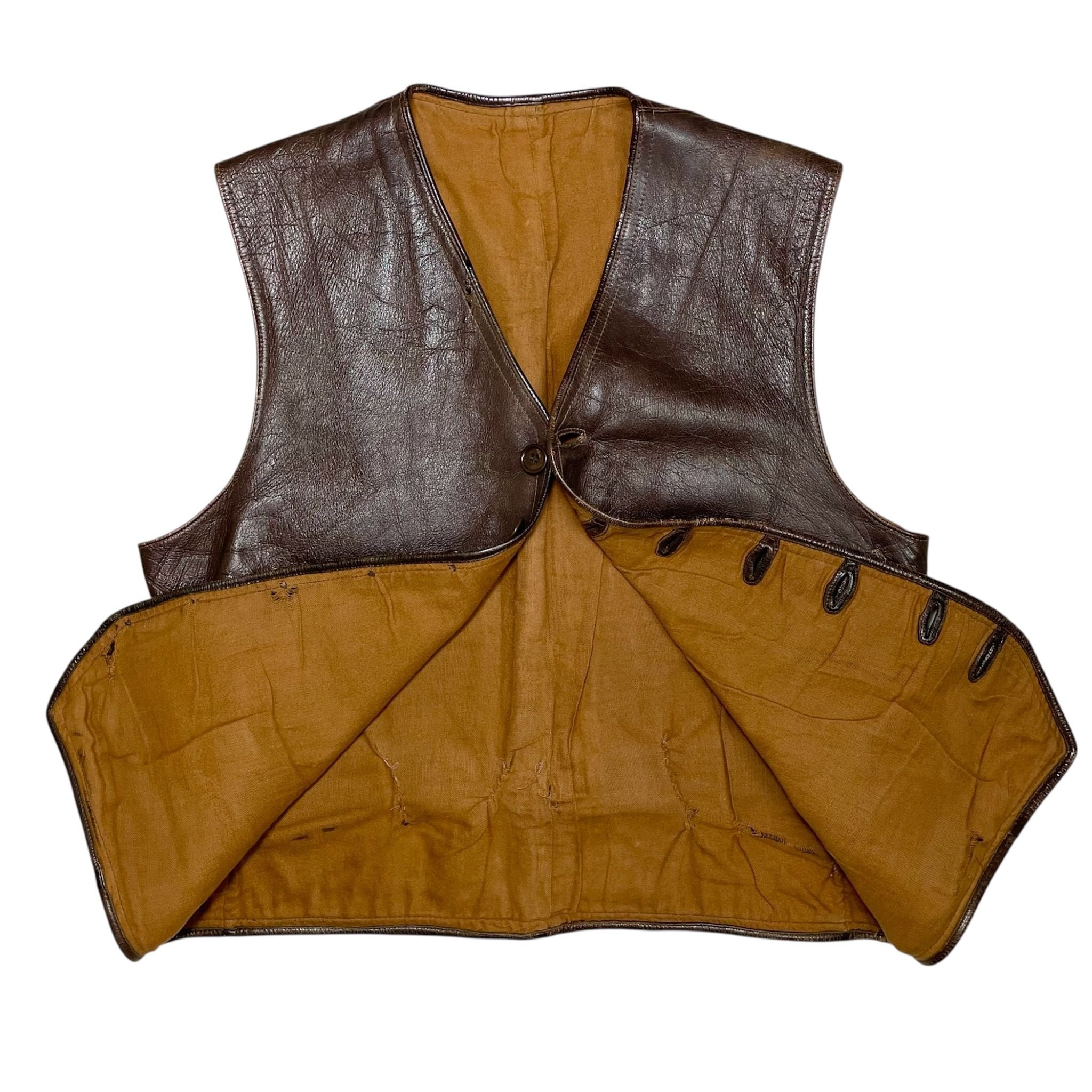 1950s Swedish Goatskin Work Vest - Medium