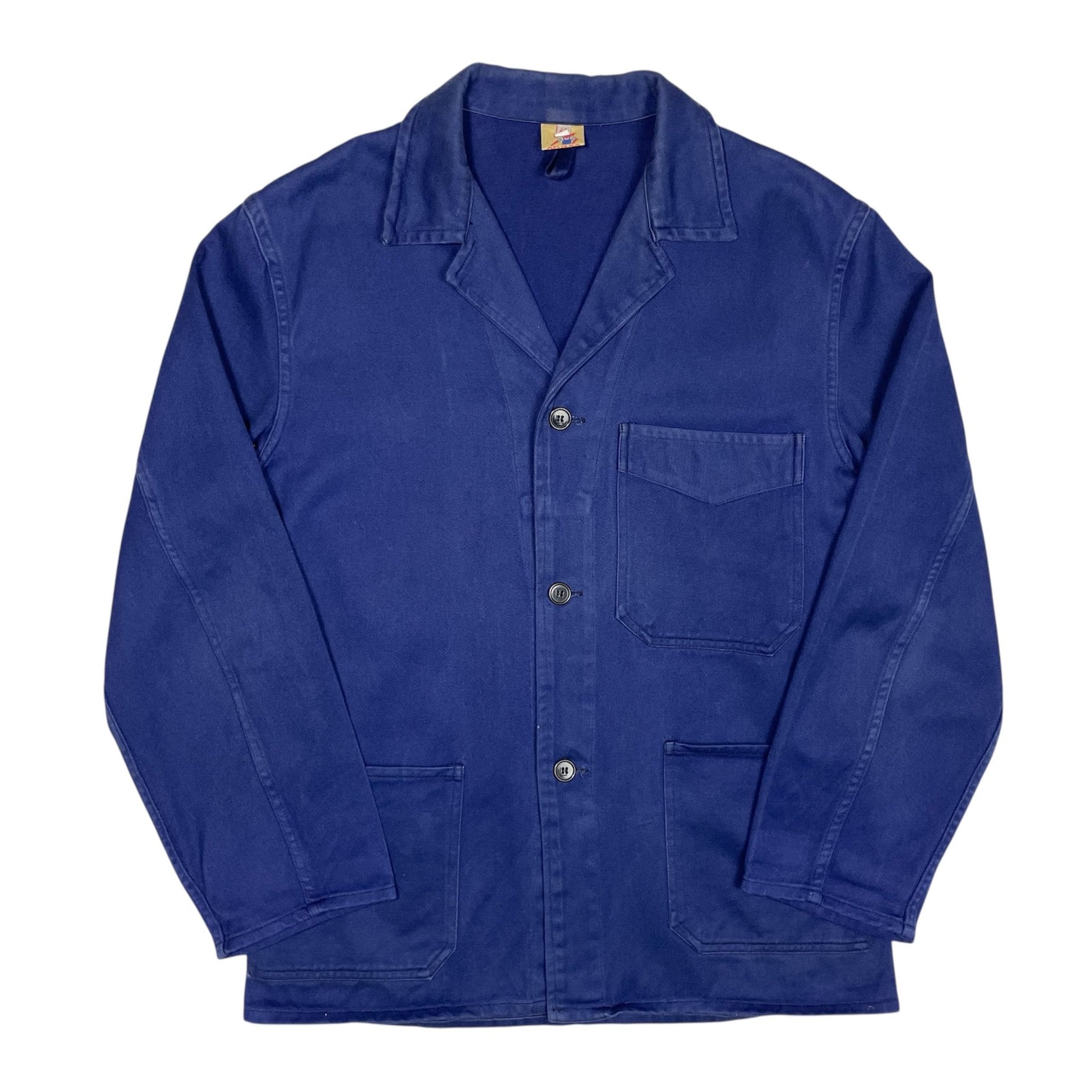 1960s Blue Moleskin Work Jacket by Gevaco - Medium