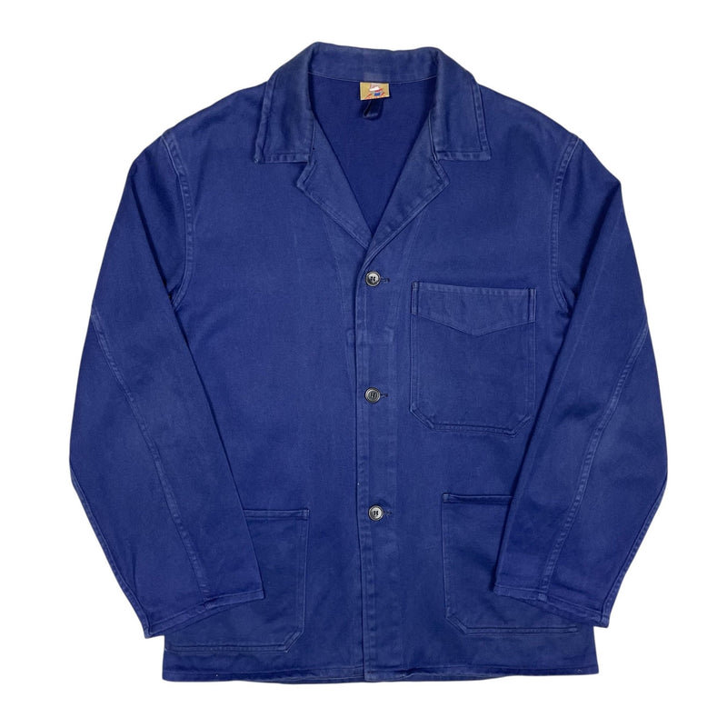 1960s Blue Moleskin Work Jacket by Gevaco - Medium
