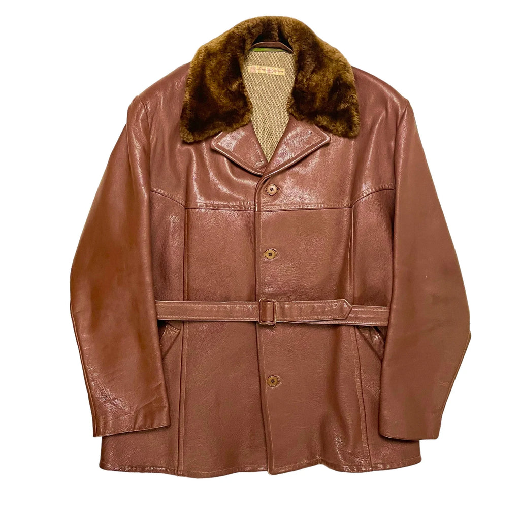 1940s Swedish Oxblood Goatskin Coat – Large