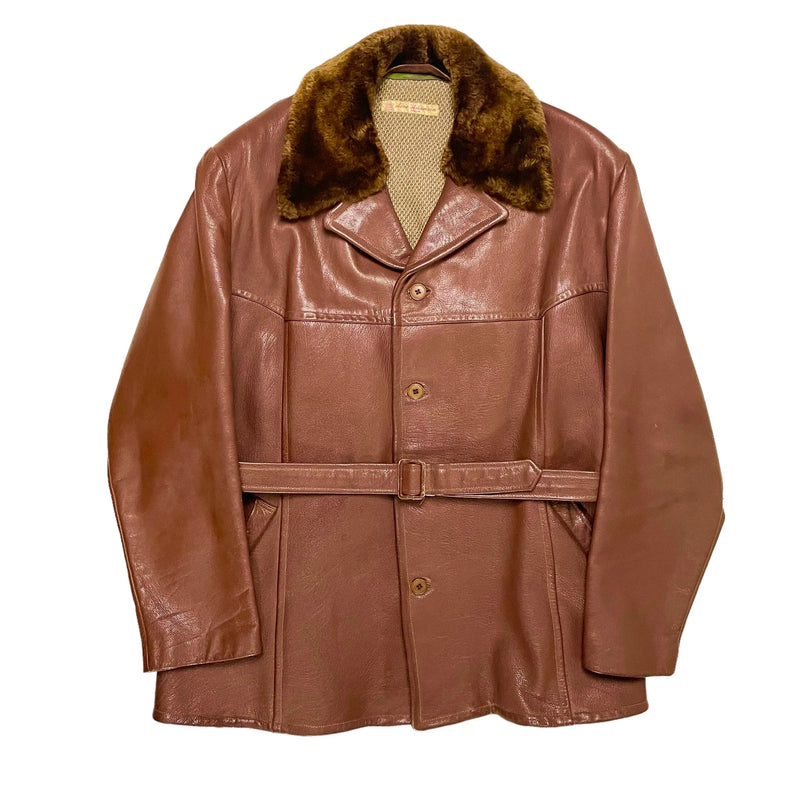 1940s Swedish Oxblood Goatskin Coat – Large