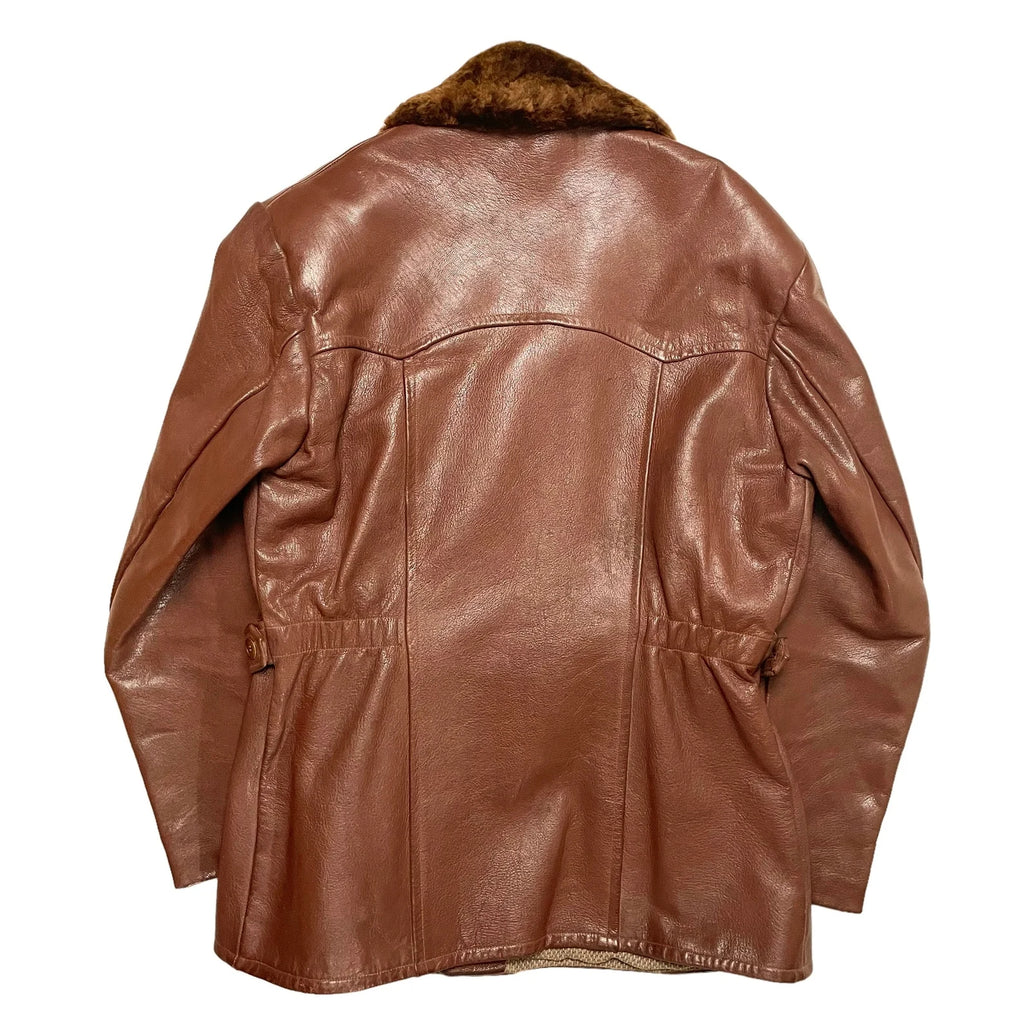 1940s Swedish Oxblood Goatskin Coat – Large
