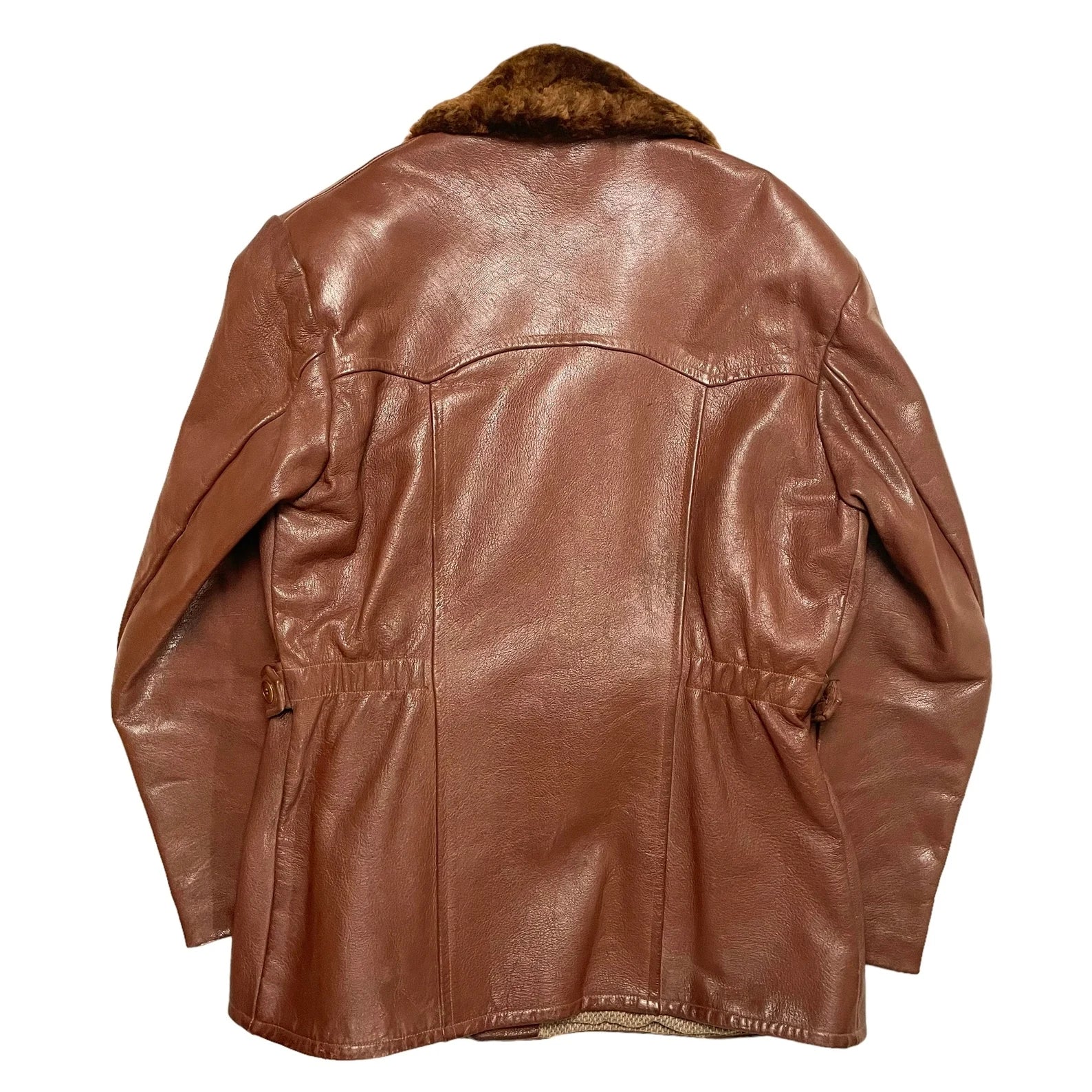 1940s Swedish Oxblood Goatskin Coat – Large