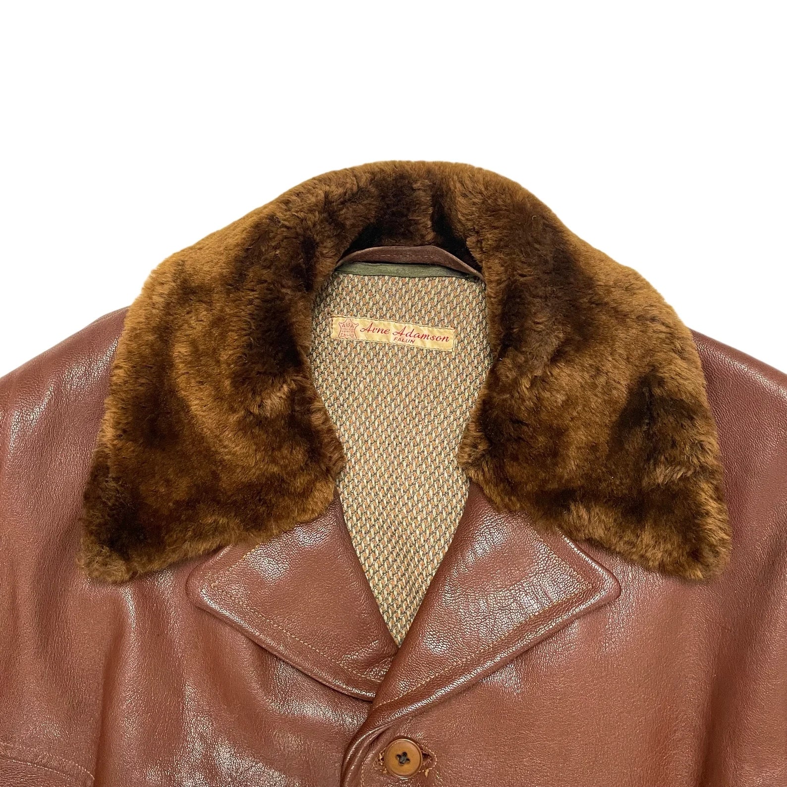 1940s Swedish Oxblood Goatskin Coat – Large