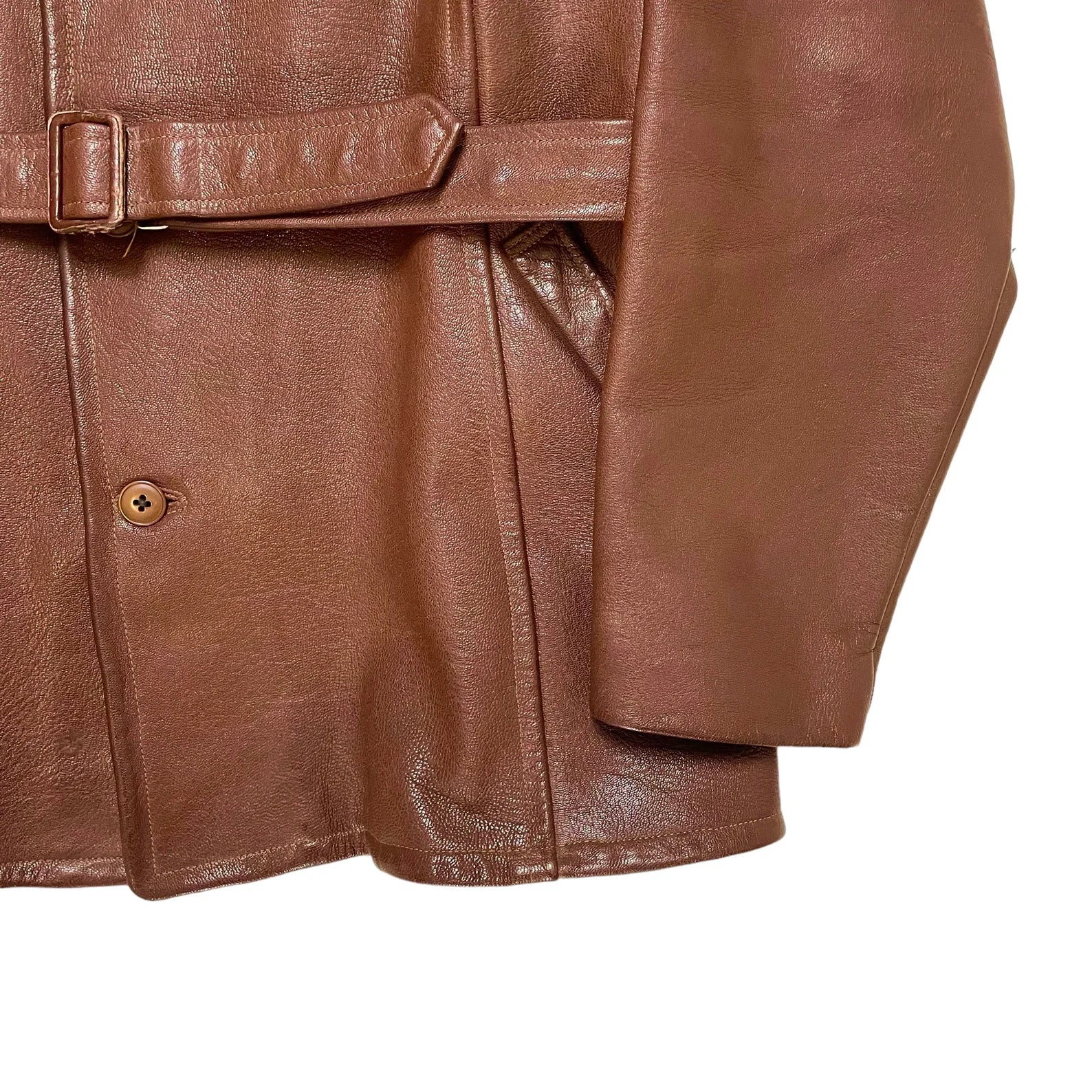 1940s Swedish Oxblood Goatskin Coat – Large