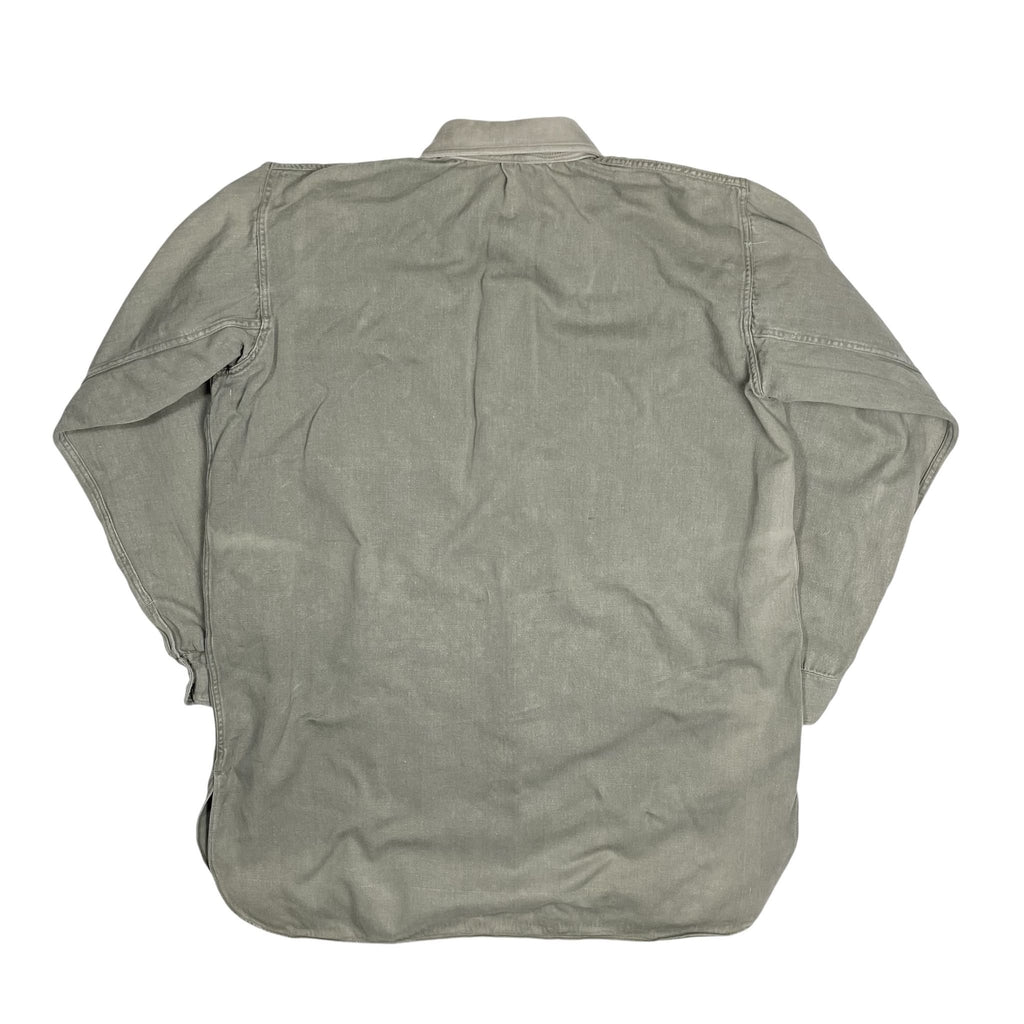 1930s Swedish Army Twill Shirt - Medium