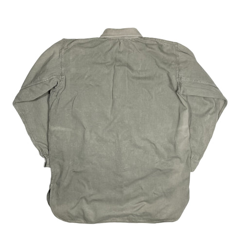 1930s Swedish Army Twill Shirt - Medium
