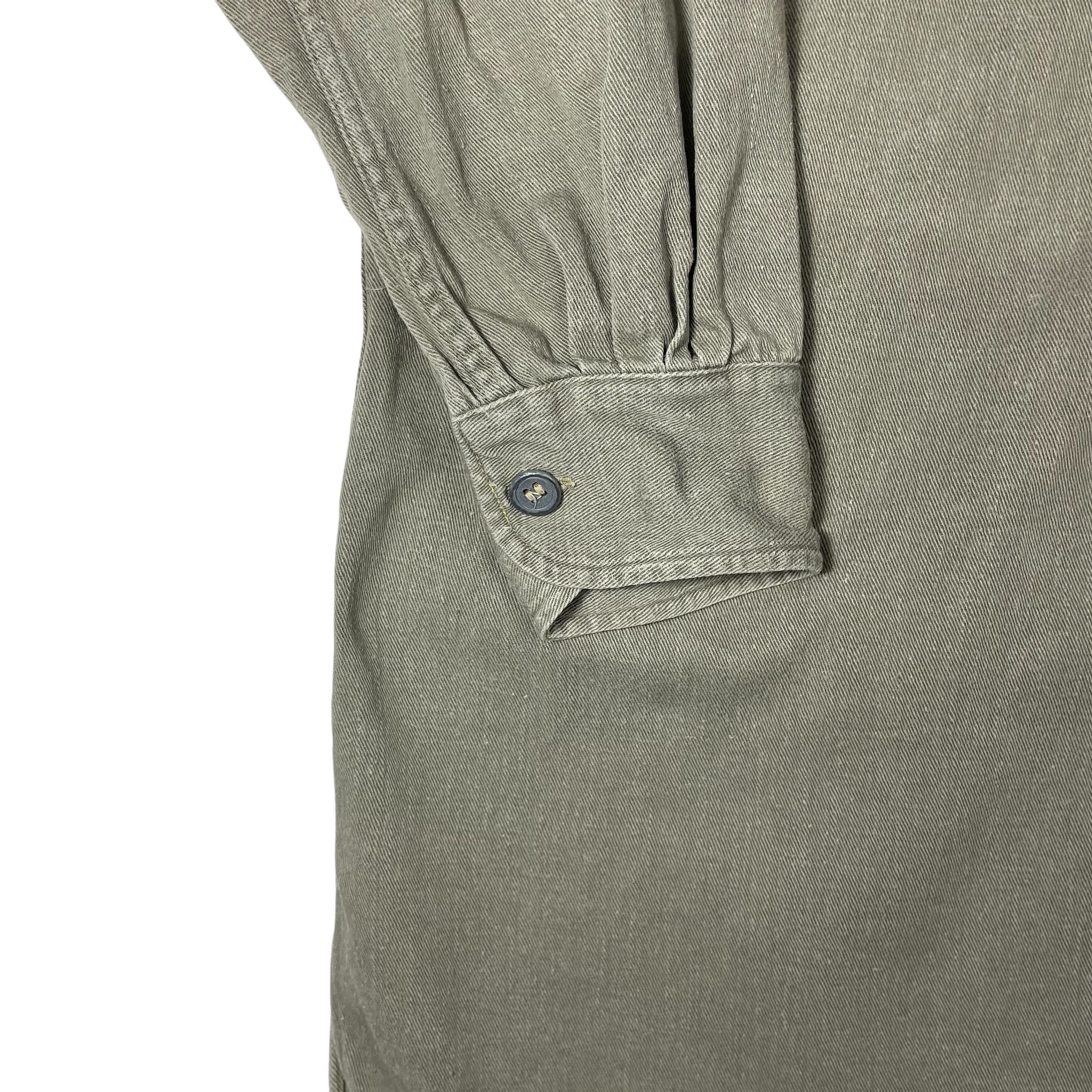 1930s Swedish Army Twill Shirt - Medium