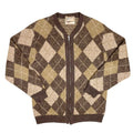 1950s Brentwood Argyle Knit Cardigan - M/L