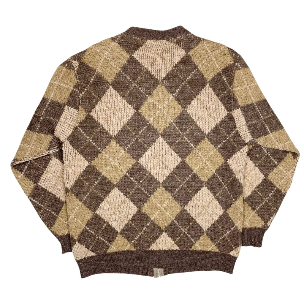 1950s Brentwood Argyle Knit Cardigan - M/L