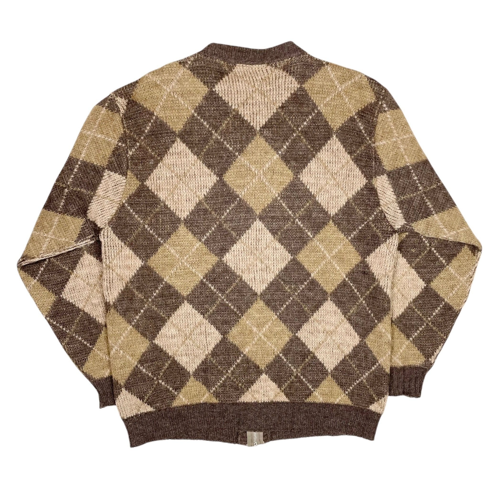 1950s Brentwood Argyle Knit Cardigan - M/L