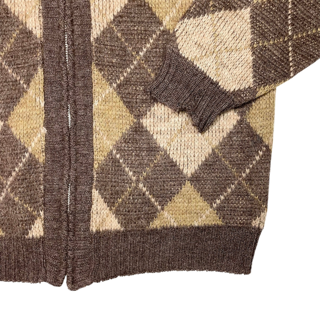 1950s Brentwood Argyle Knit Cardigan - M/L