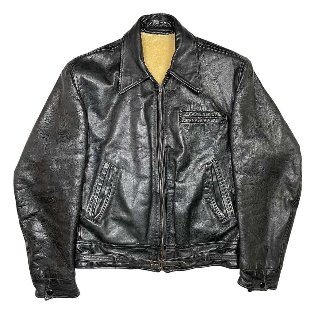 1940s British Shearling Leather Jacket - S/M