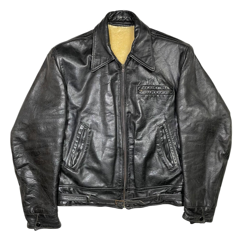 1940s British Shearling Leather Jacket - S/M