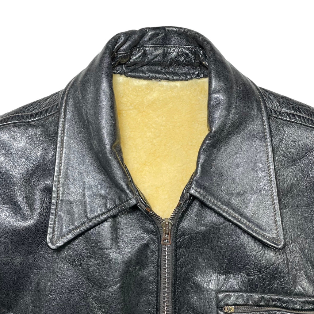 1940s British Shearling Leather Jacket - S/M