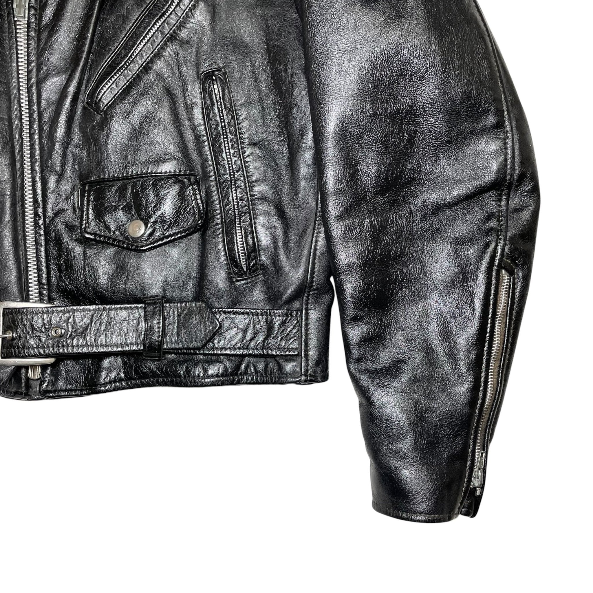 1960s Excelled Biker Leather Jacket - Medium