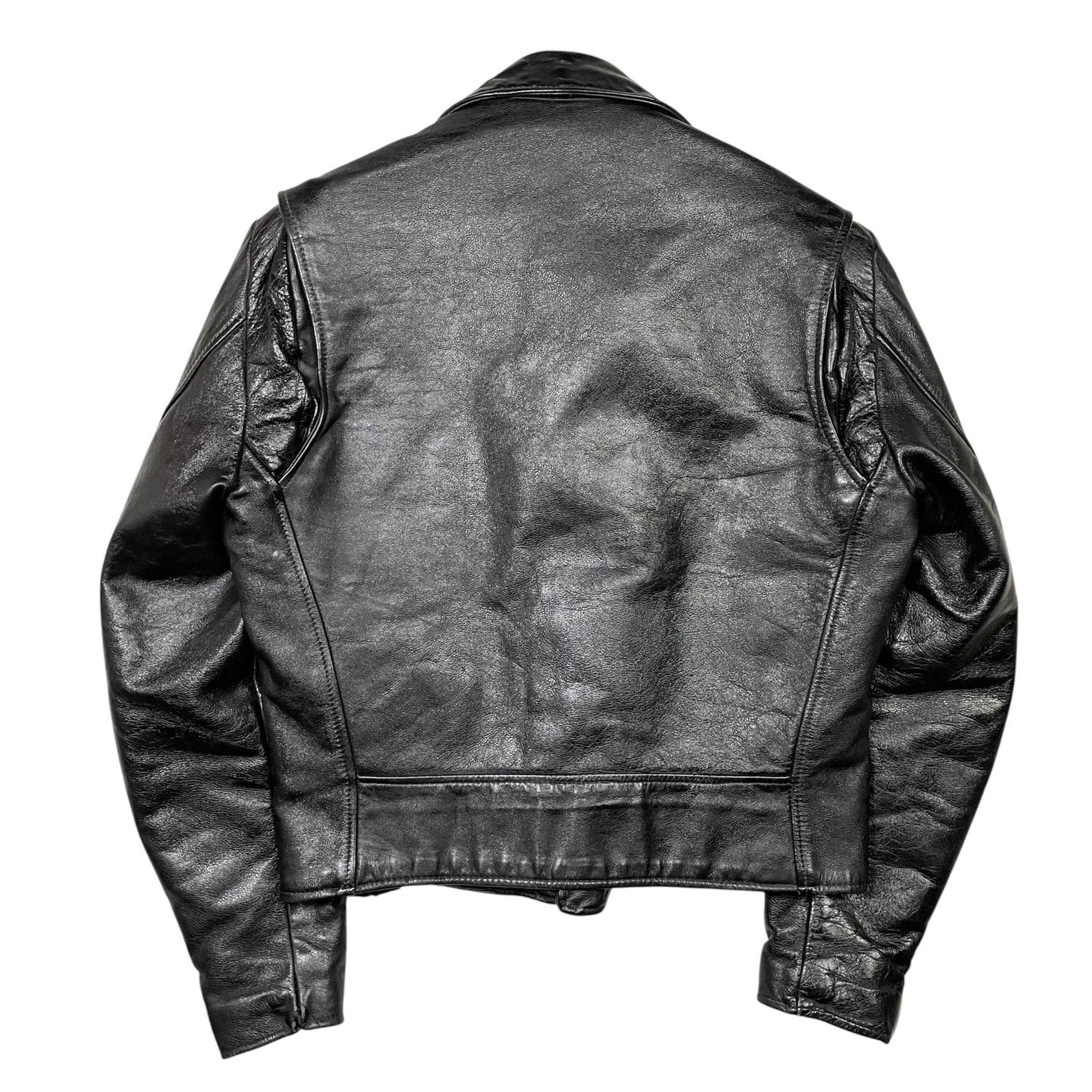 1960s Excelled Biker Leather Jacket - Medium