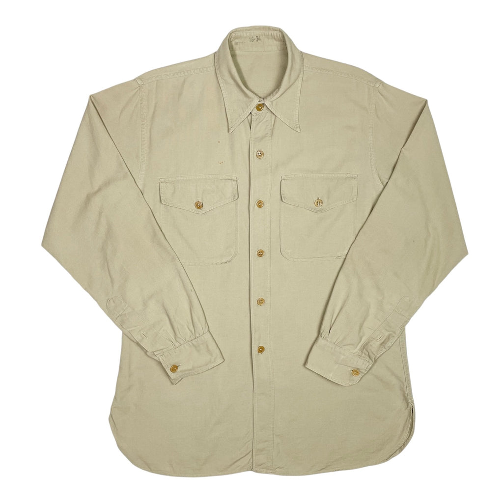 1940s WWII USMC Khaki Shirt - M/L
