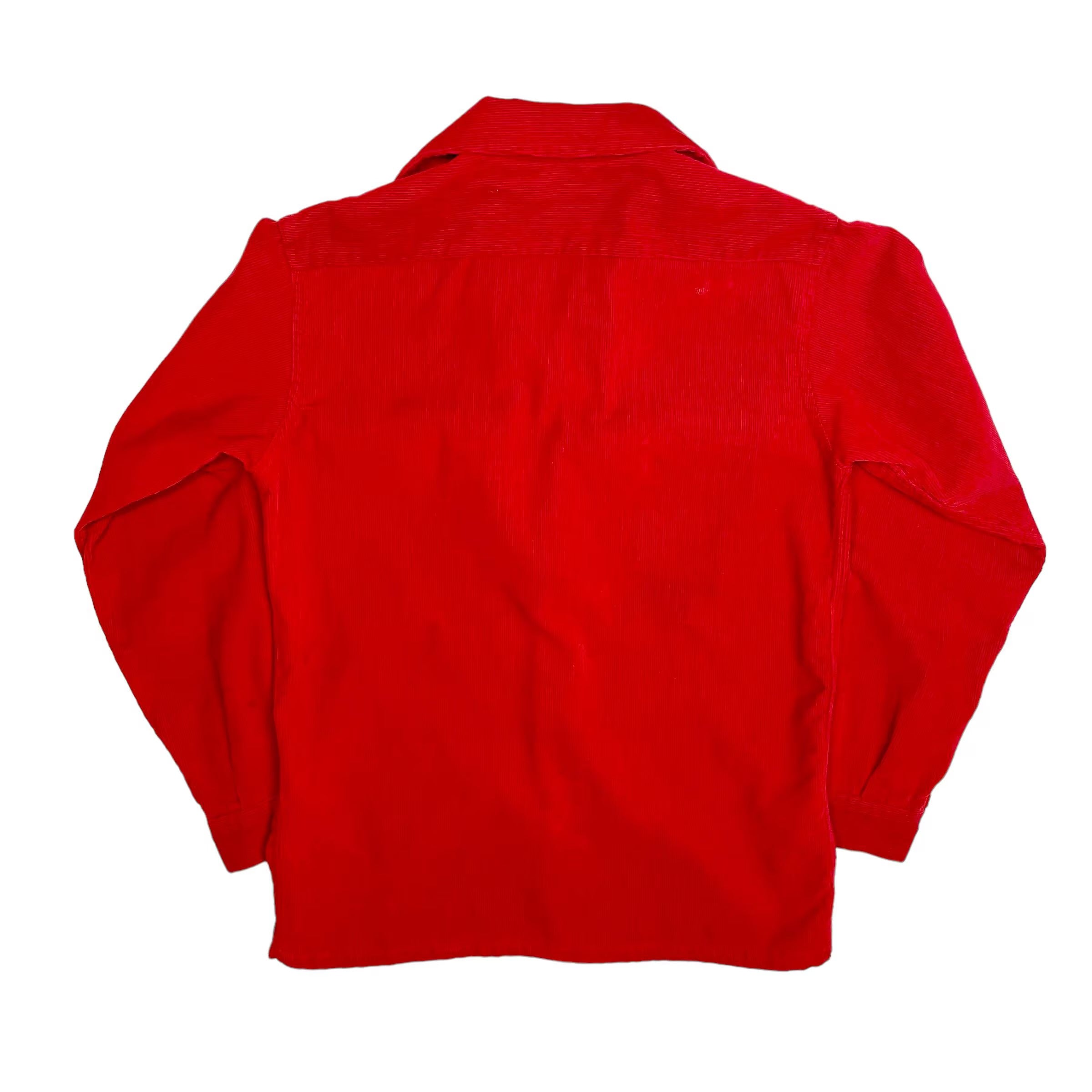 1950s Corduroy Loop Collar Shirt - Small