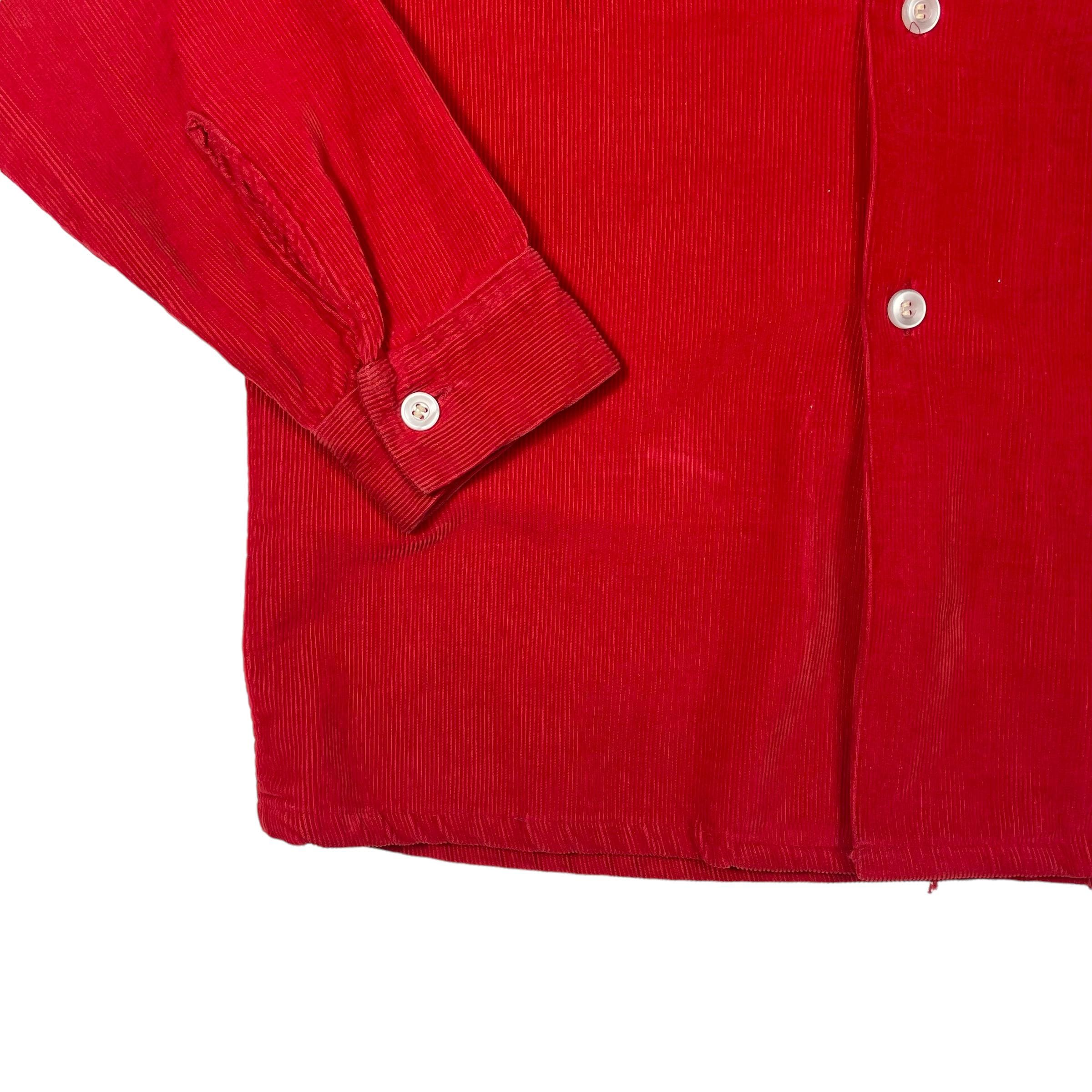 1950s Corduroy Loop Collar Shirt - Small