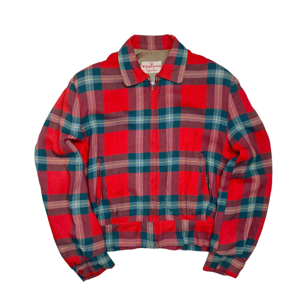 1950s Sears Plaid Ricky Jacket - Medium