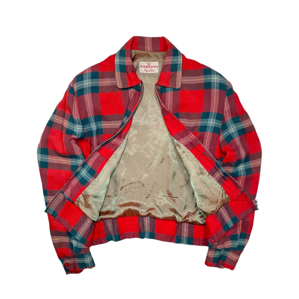 1950s Sears Plaid Ricky Jacket - Medium