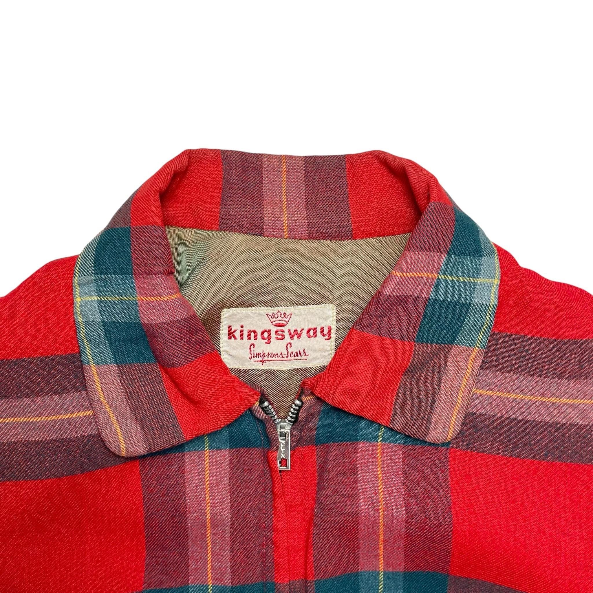 1950s Sears Plaid Ricky Jacket - Medium