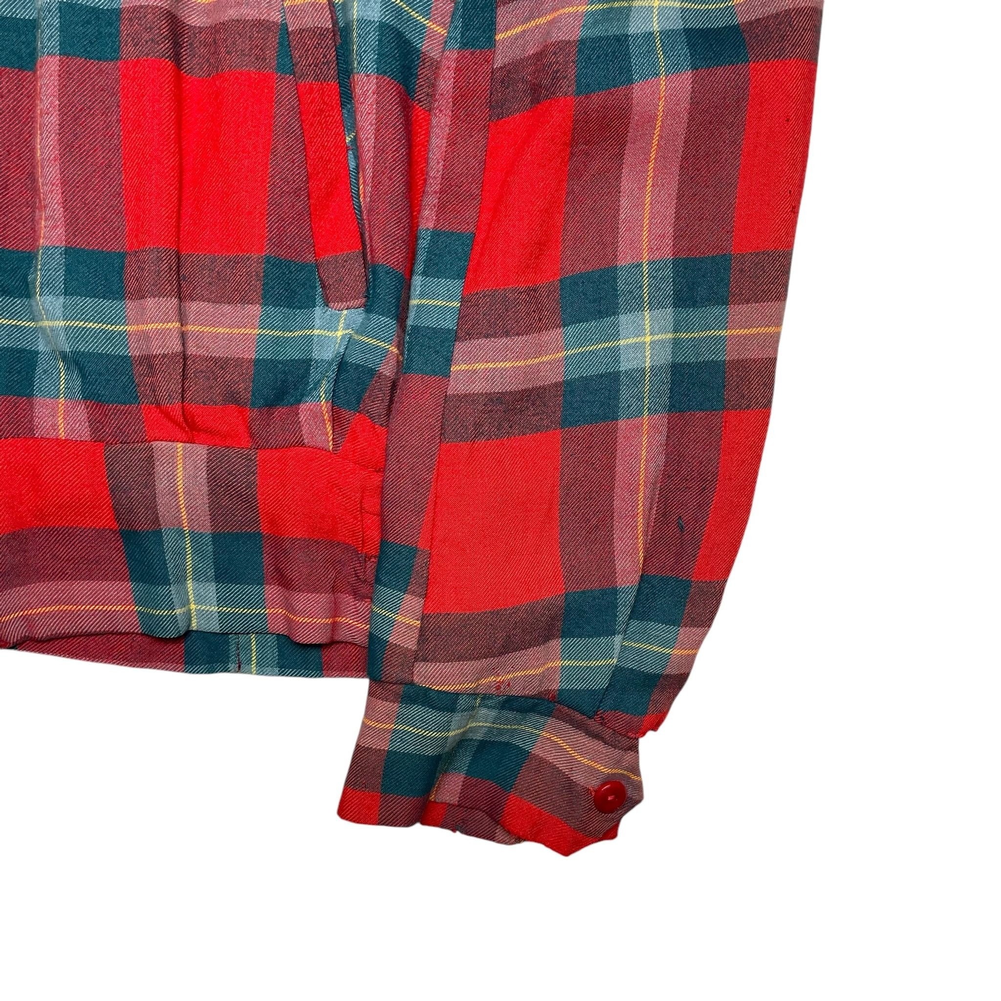 1950s Sears Plaid Ricky Jacket - Medium