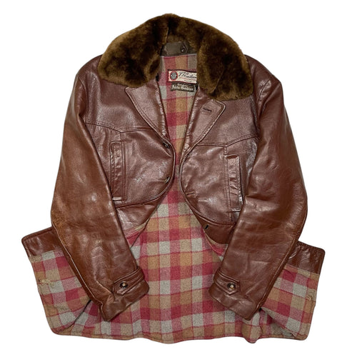 1930s Swedish Goatskin Leather Jacket - Medium