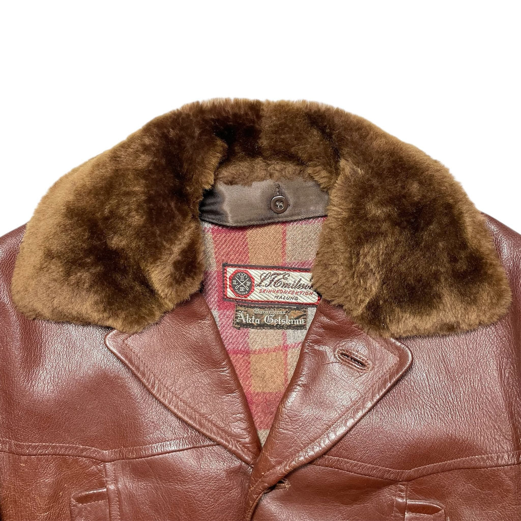 1930s Swedish Goatskin Leather Jacket - Medium