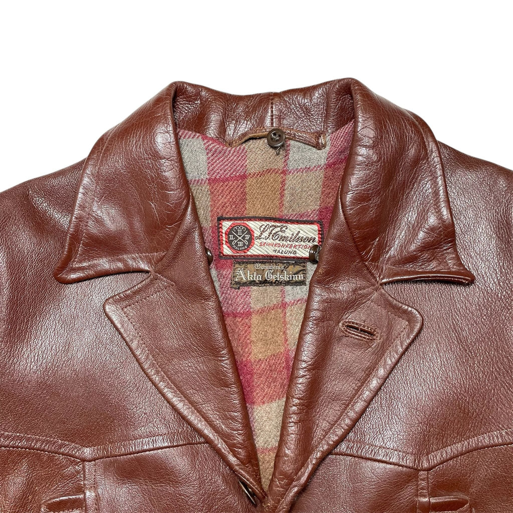 1930s Swedish Goatskin Leather Jacket - Medium