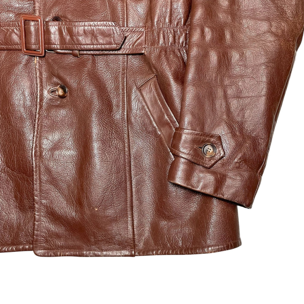 1930s Swedish Goatskin Leather Jacket - Medium
